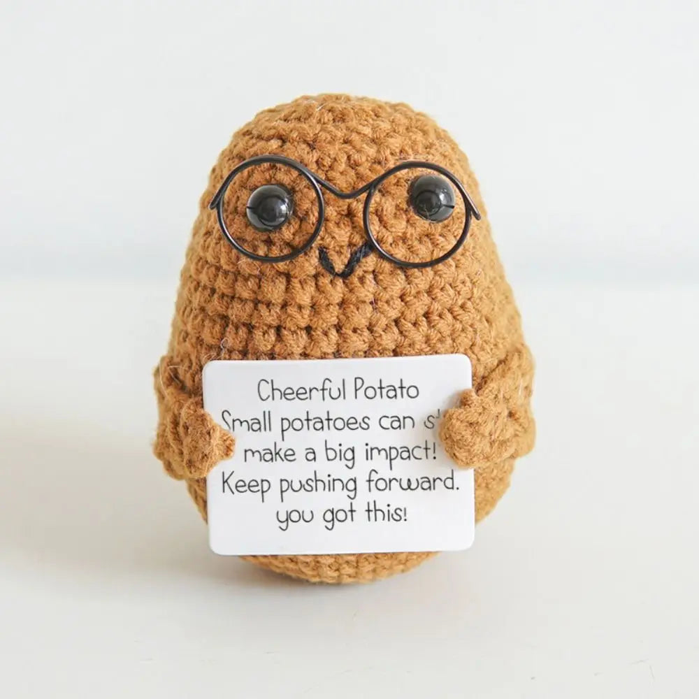 Positive Potato with Positive Affirmation Card