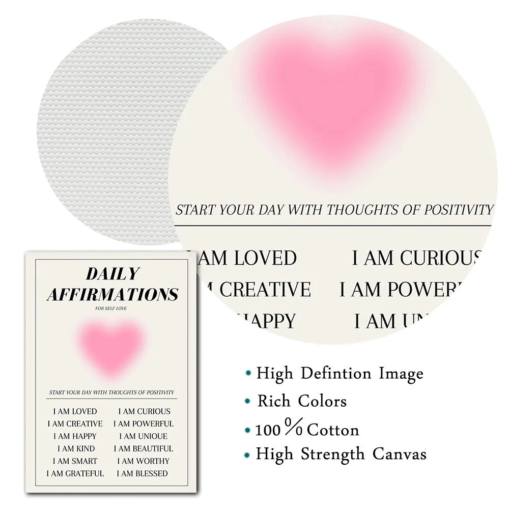 Daily Affirmation Spiritual Pink poster