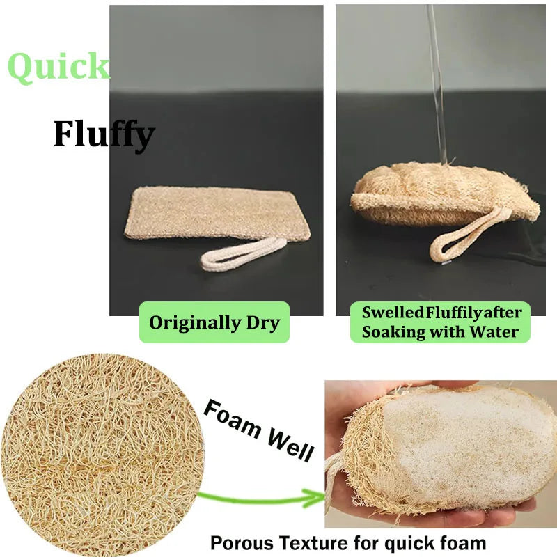 Natural Loofah Sponge Set